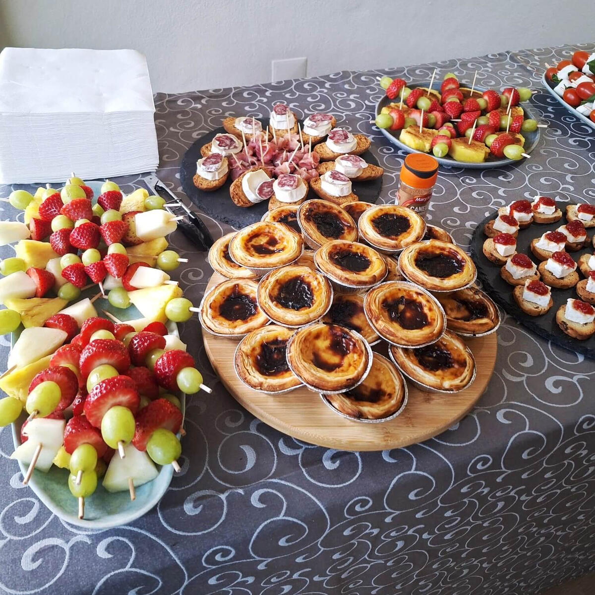 Mesa de buffet de frios